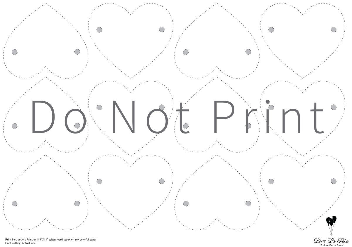Printable - DIY Heart Garland – Love La Fête