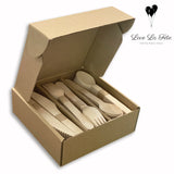 Eco Friendly wooden Cutlery Set - 150 Pieces