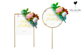 Floral Happy Birthday Clear Sign - Cake Topper