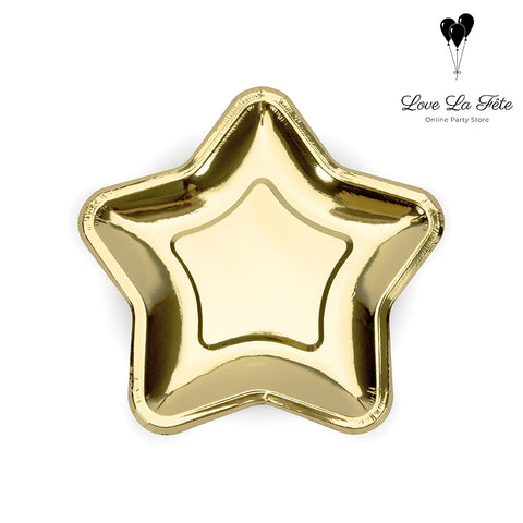 Cut Out Star Plates - Gold