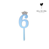 0-9 Numbers - Cake Topper - Silver