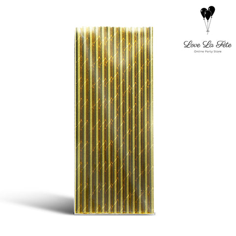 Paper Straws - Gold