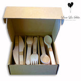 Eco Friendly wooden Cutlery Set - 150 Pieces