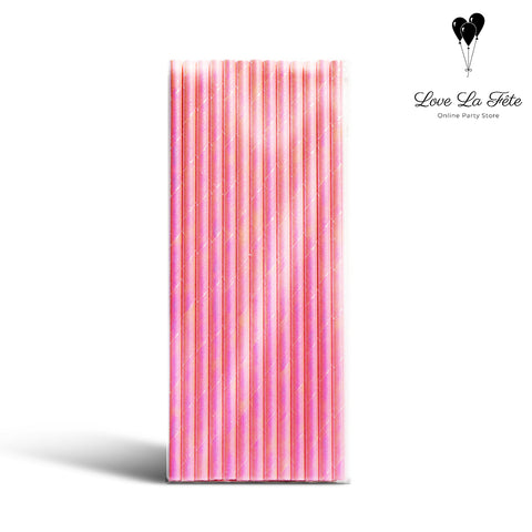 Paper Straws - Shiny Pink