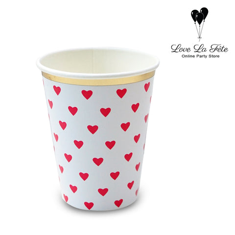 Full of Hearts Cups - Red