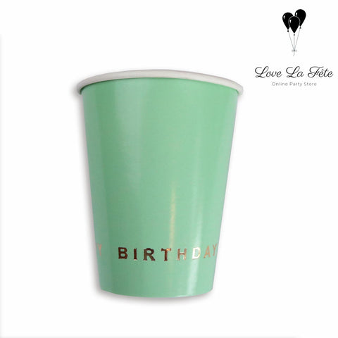 Happy Birthday Cup - Pastel Green