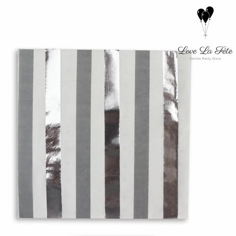 Stripe Napkins - Silver