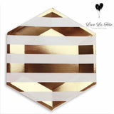 Stripe Medium Plates - Gold