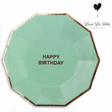 Happy Birthday Medium Plates - Pink