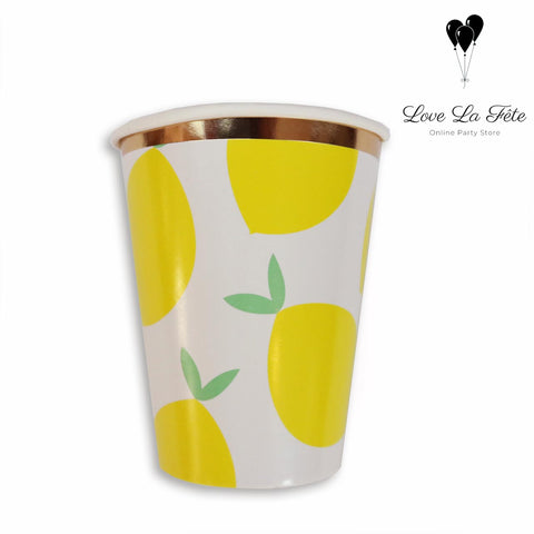 Lemonade Cup - Yellow on White