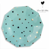 Constellation Medium Plates -White and Gold
