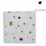 Constellation Napkins - White and Silver