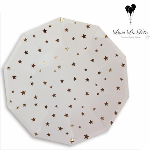 Constellation Large Plates - White and Gold